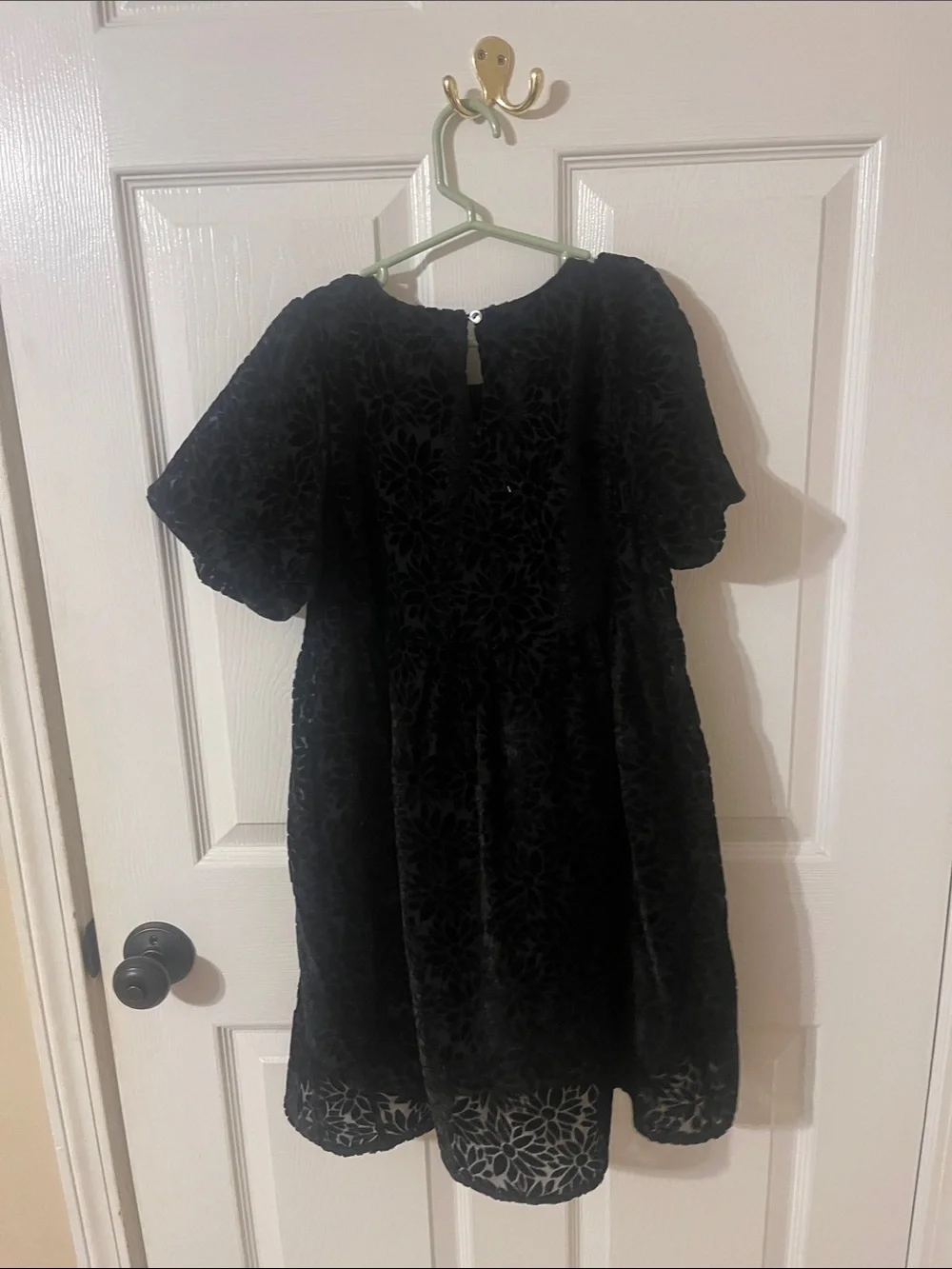 Hayden girls Black Floral Lace Girls Dress